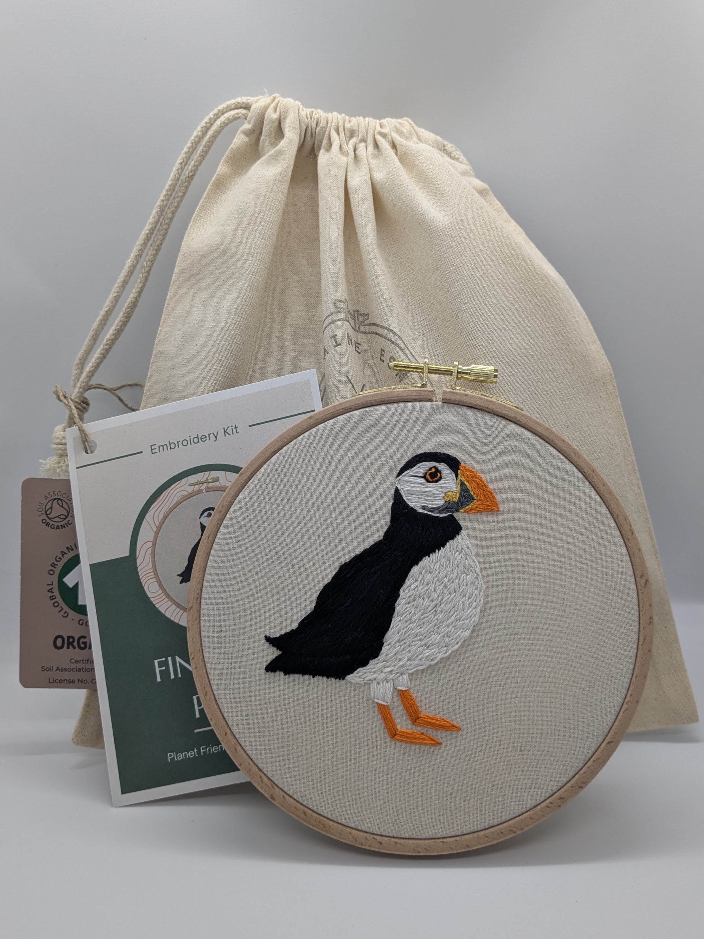 Puffin embroidery it