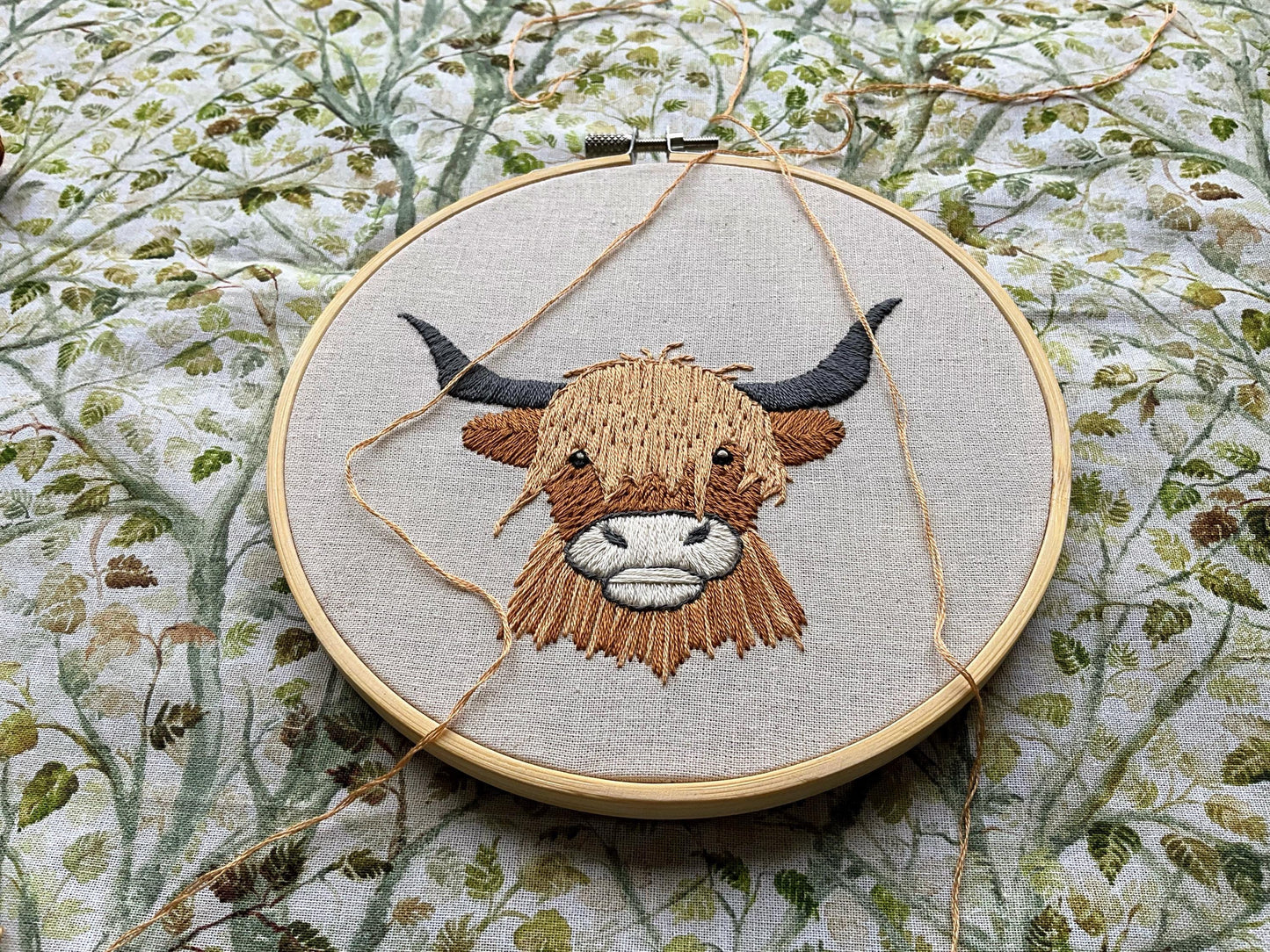 Hamish the Highland Cow - HAND EMBROIDERY PATTERN digital pdf