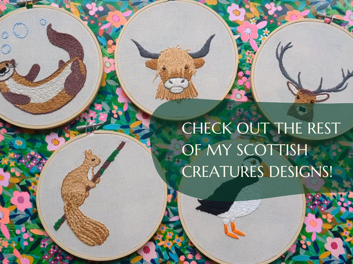 Skye the Red Squirrel - HAND EMBROIDERY PATTERN digital pdf