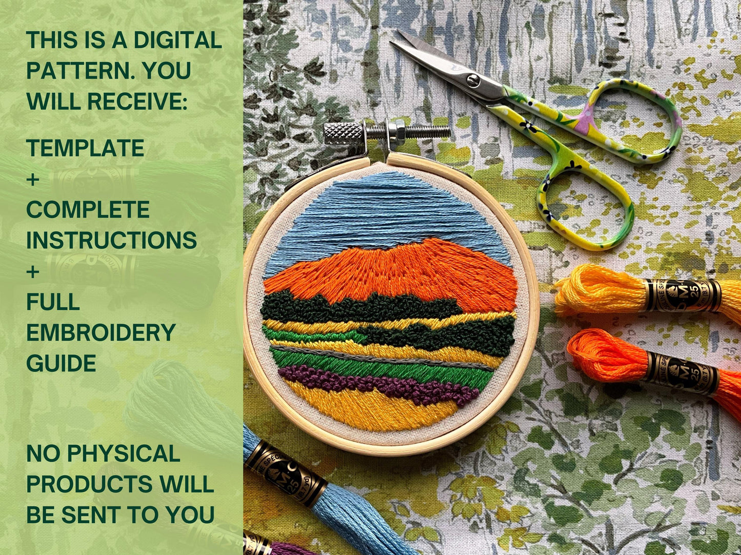 Orange Munro - HAND EMBROIDERY PATTERN digital pdf