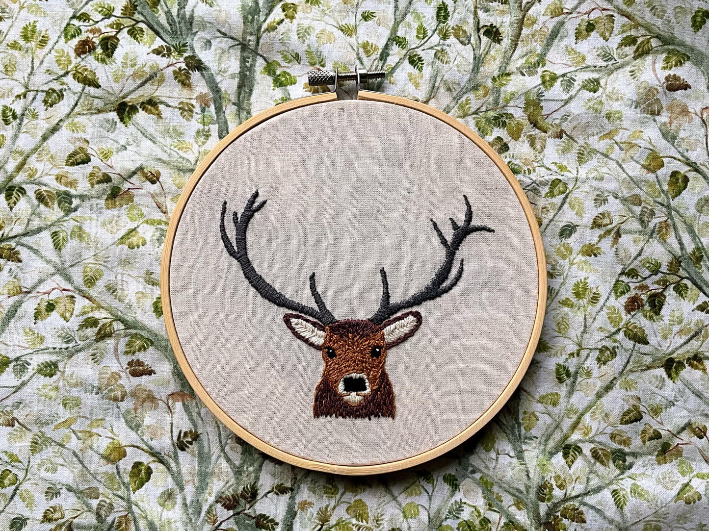 Rabbie the Red Stag - HAND EMBROIDERY PATTERN digital pdf