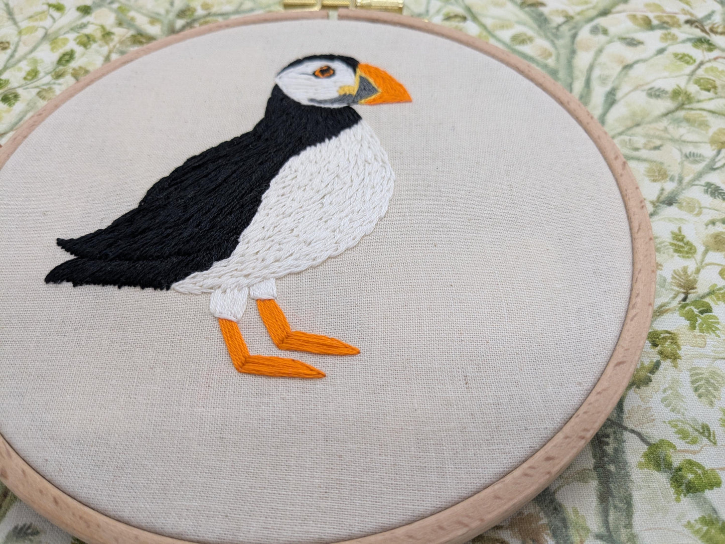 Puffin Sea Bird - HAND EMBROIDERY KIT - Scottish Creatures Collection