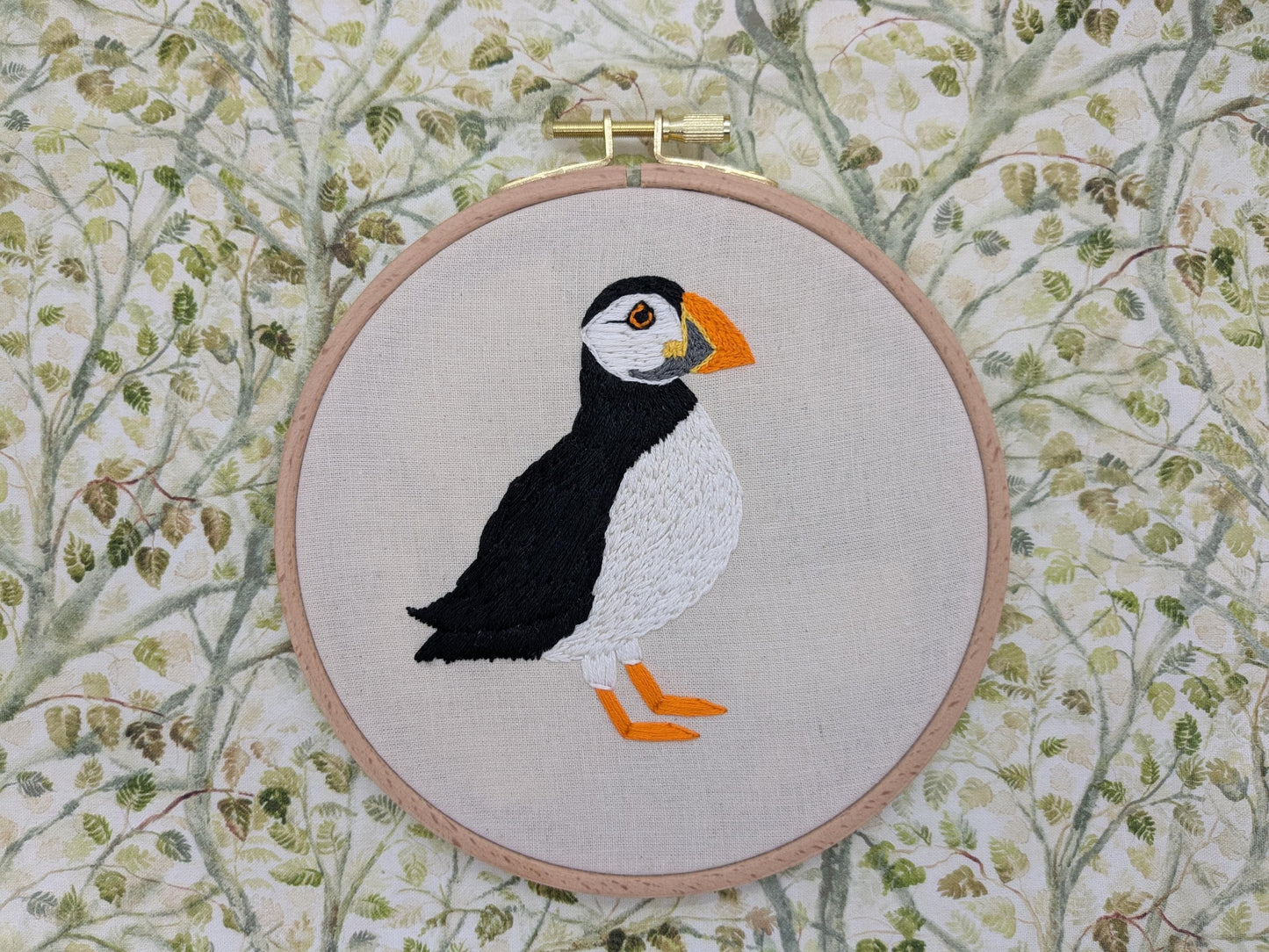Puffin Sea Bird - HAND EMBROIDERY KIT - Scottish Creatures Collection
