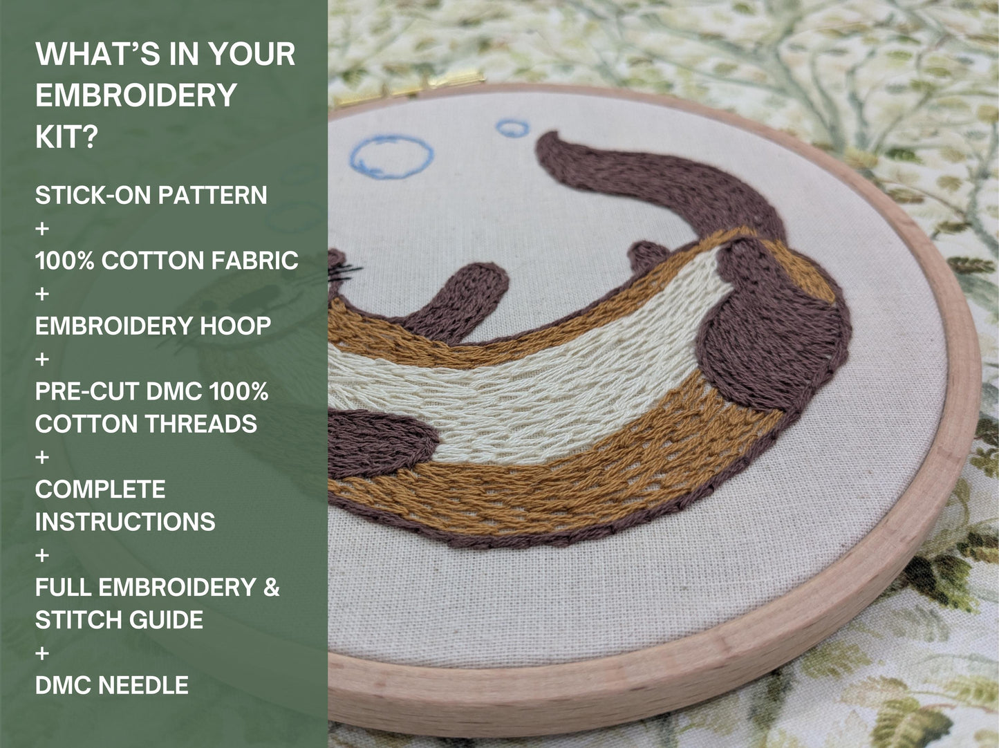 River Sea Otter - HAND EMBROIDERY KIT - Scottish Creatures Collection