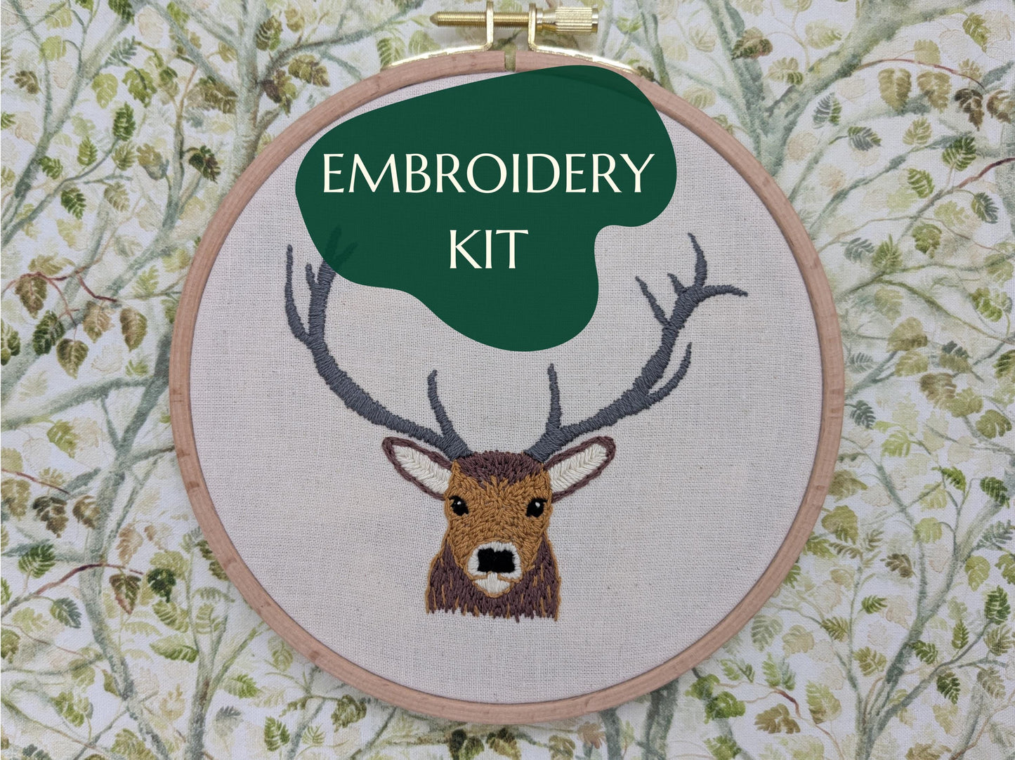 Scottish Red Deer Stag - HAND EMBROIDERY KIT - Scottish Creatures Collection