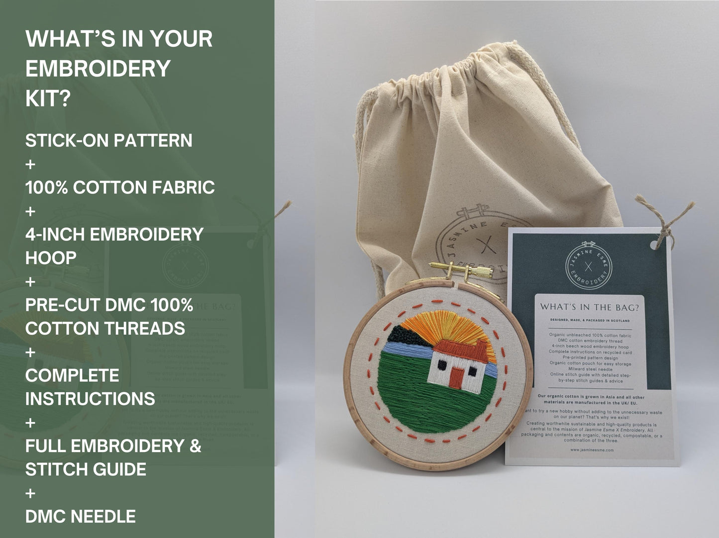 Highland Bothy - HAND EMBROIDERY KIT - Scottish Landscapes Collection
