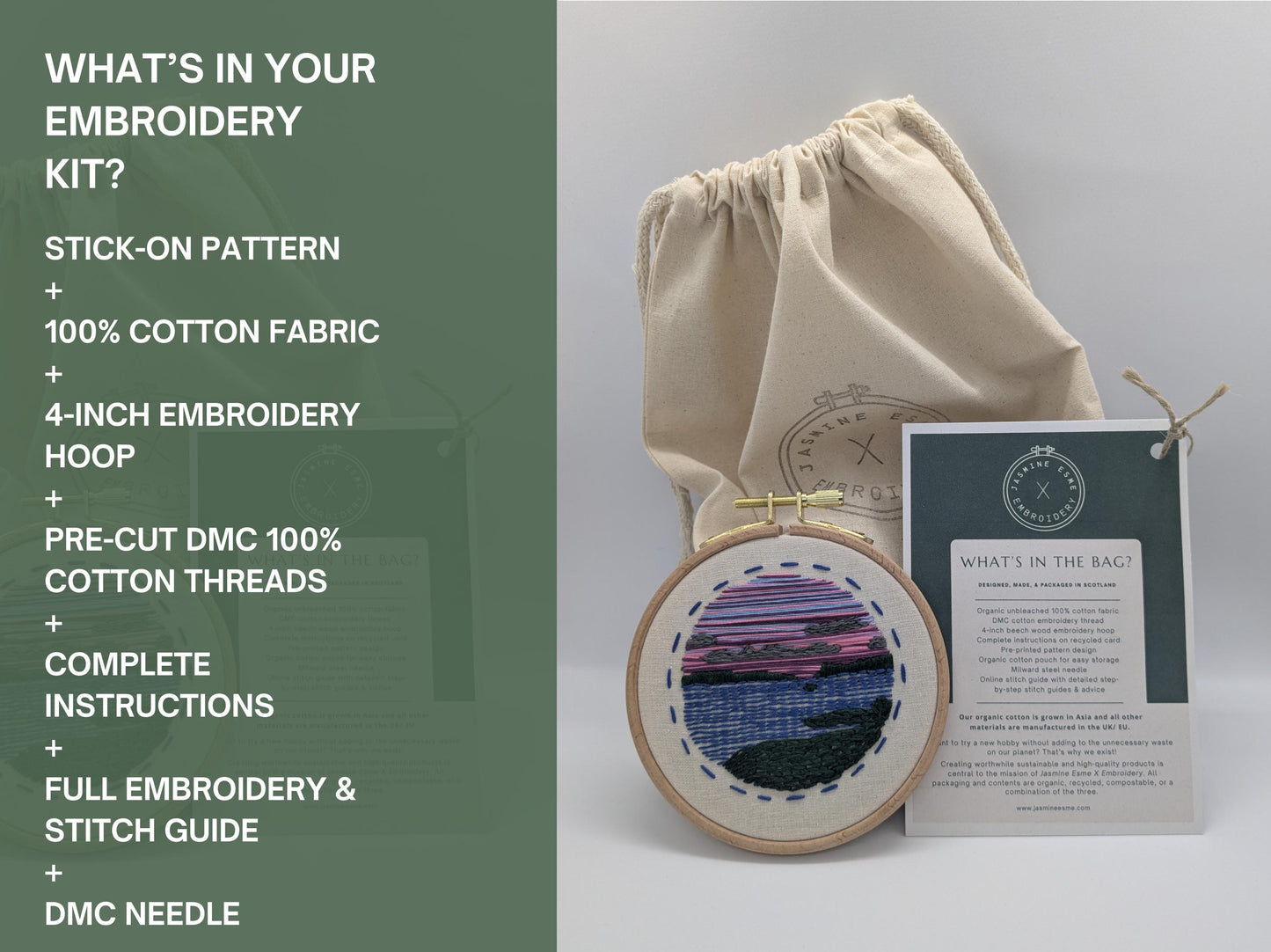 Loch Sunset - HAND EMBROIDERY KIT - Lake - Scottish Landscapes Collection