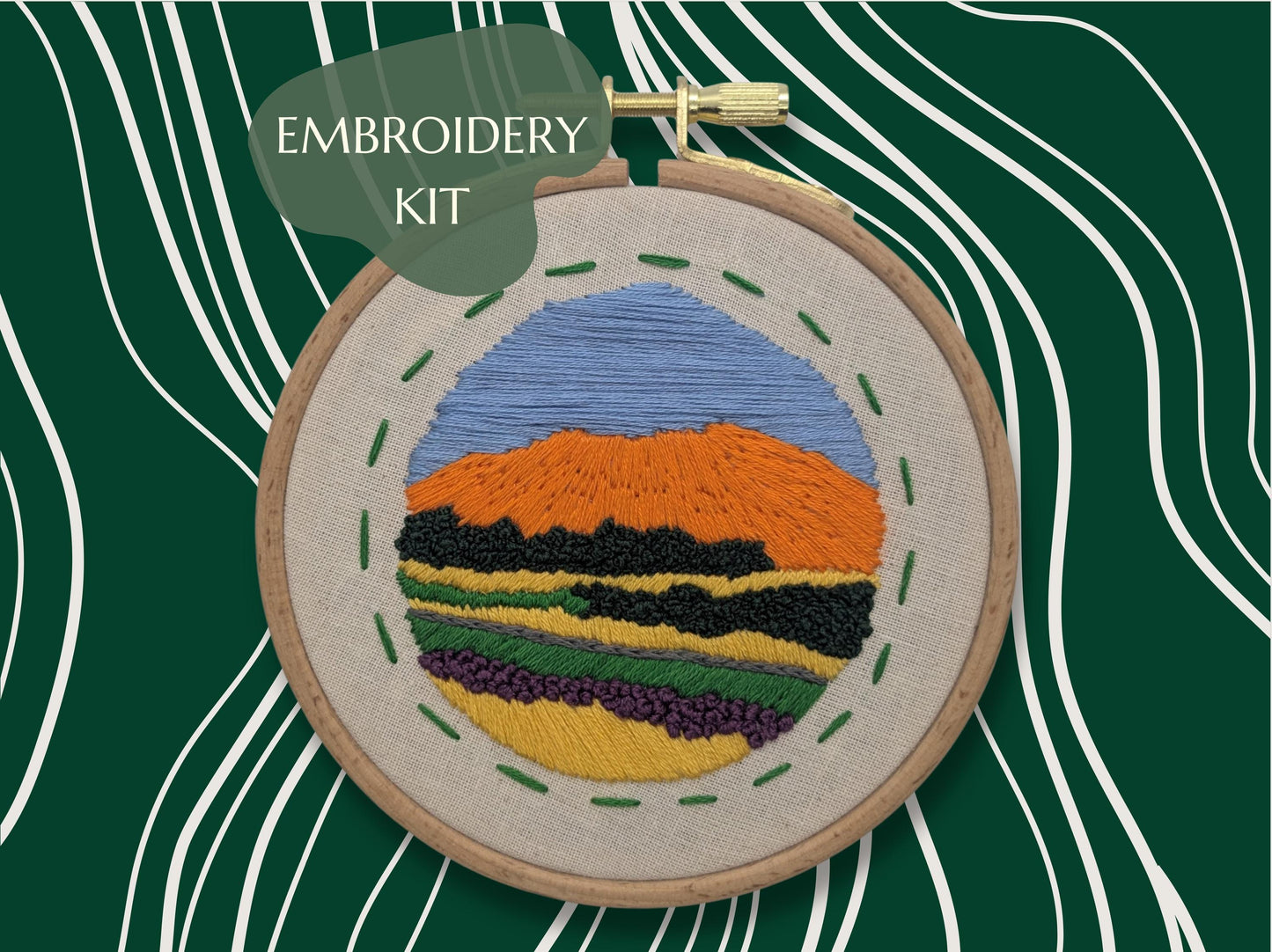 Highland Munro- HAND EMBROIDERY KIT - Mountain - Scottish Landscapes Collection