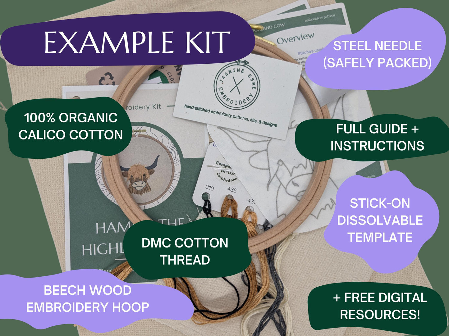 Bunny Rabbit - HAND EMBROIDERY KIT - Pets Collection