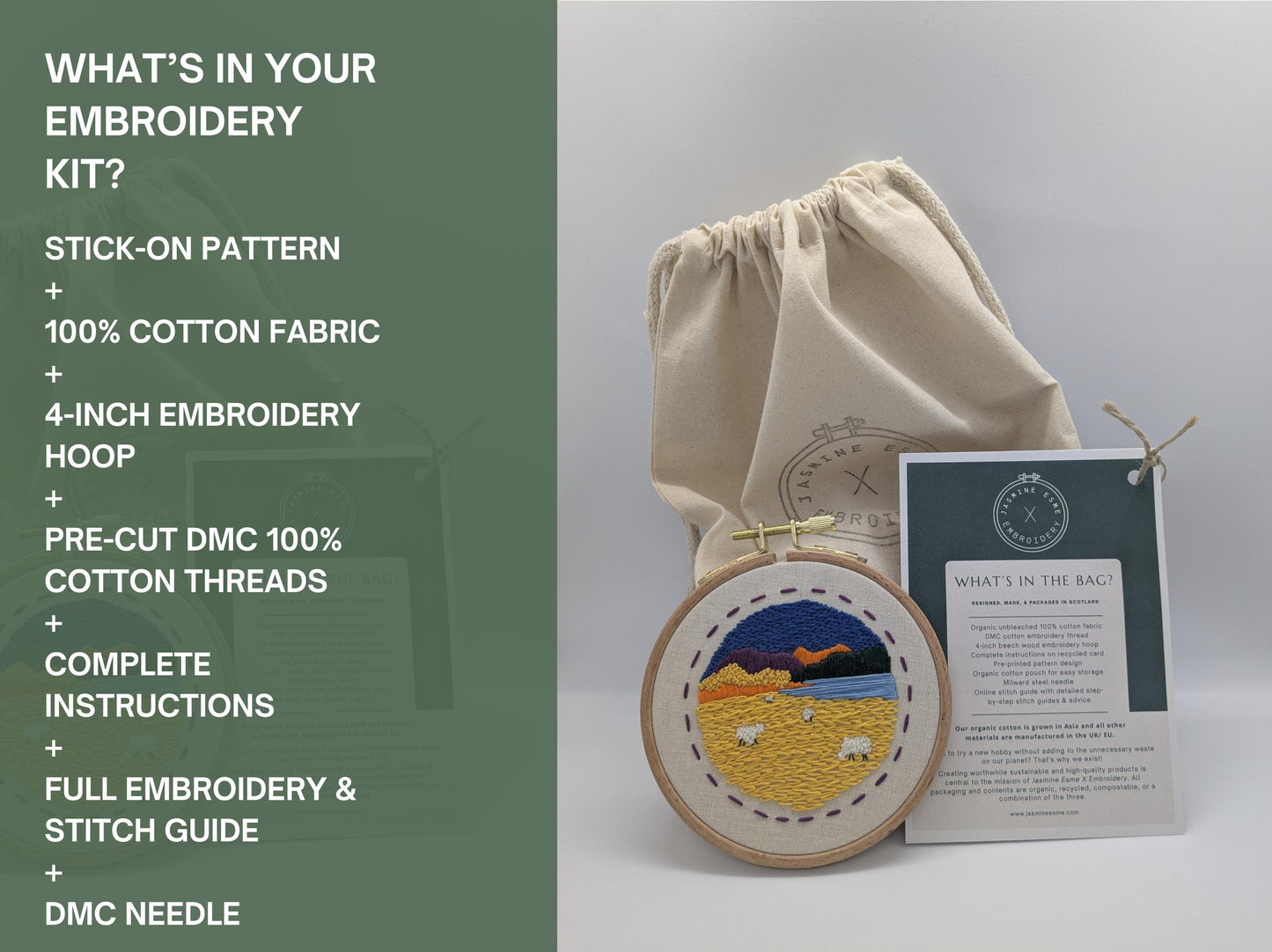 Woolly highland sheep - HAND EMBROIDERY KIT - Scottish Landscapes Collection