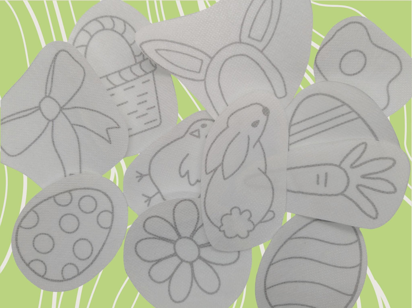 Easter bundle STICK & STITCH Embroidery Patches - 11 water soluble stickers - washaway stabiliser