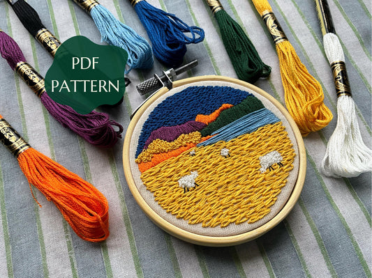Sheep of Luib - HAND EMBROIDERY PATTERN digital pdf