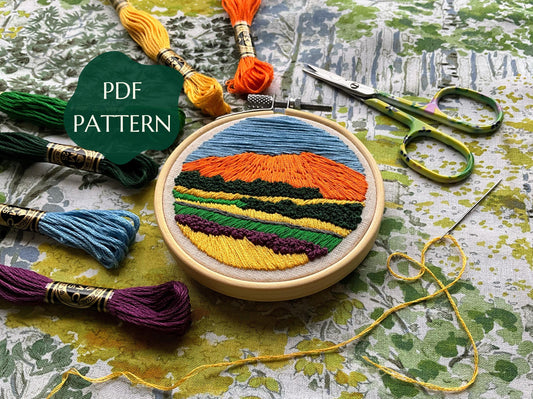 Orange Munro - HAND EMBROIDERY PATTERN digital pdf