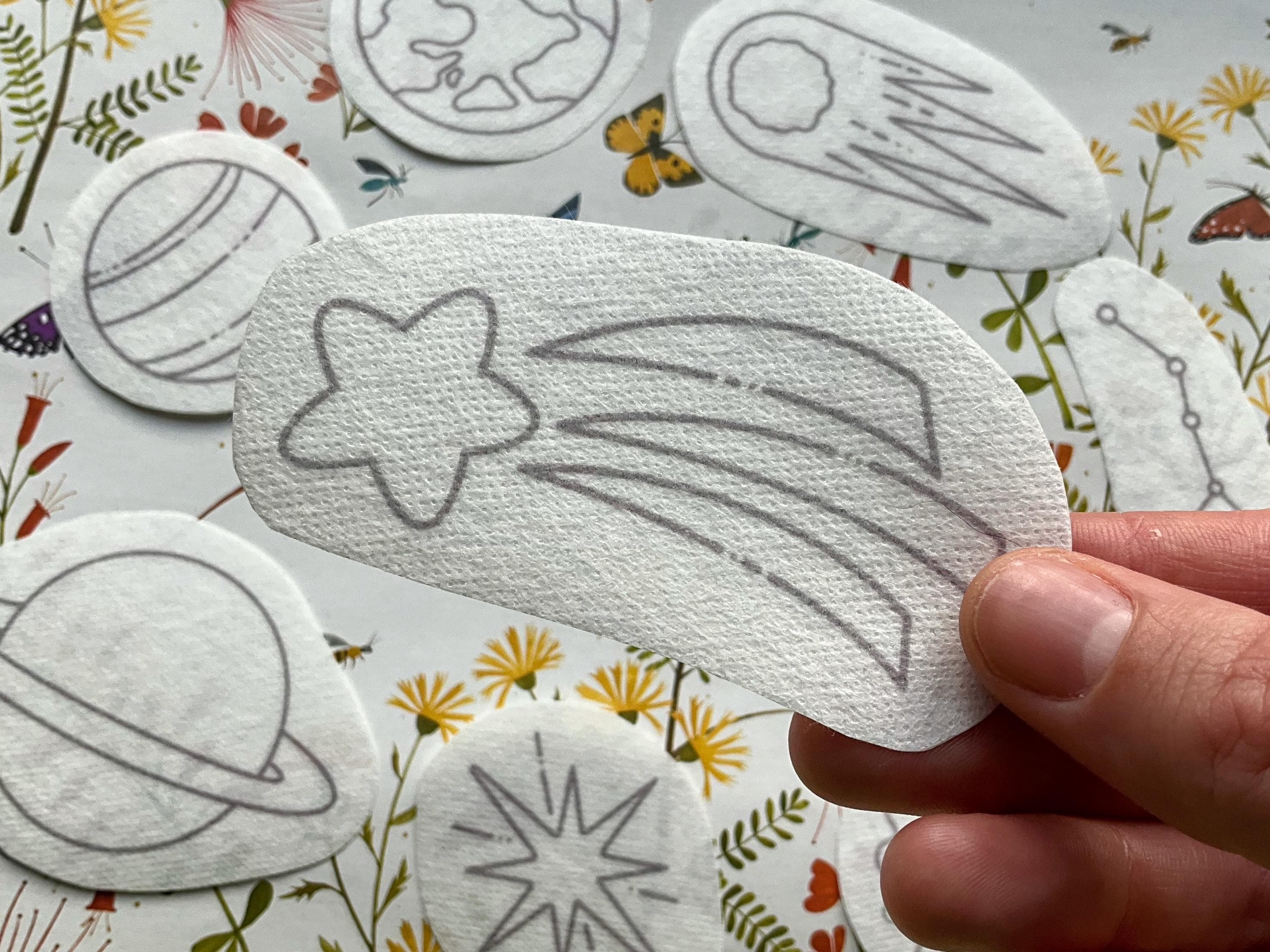Outer Space Embroidery Stickers