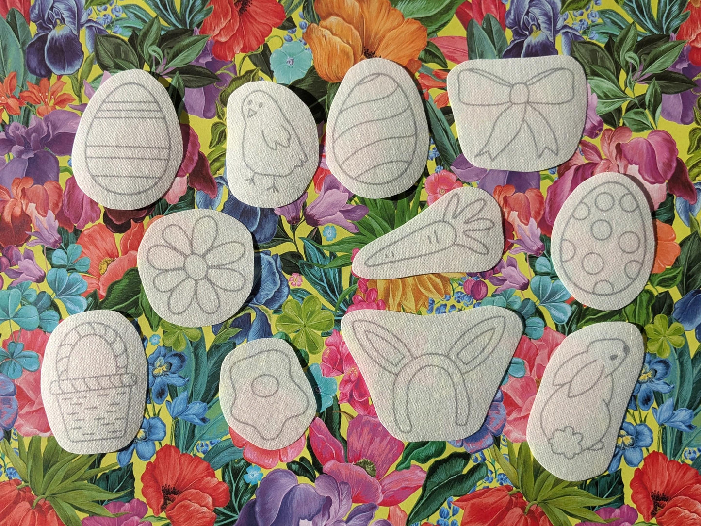 Easter bundle STICK & STITCH Embroidery Patches - 11 water soluble stickers - washaway stabiliser