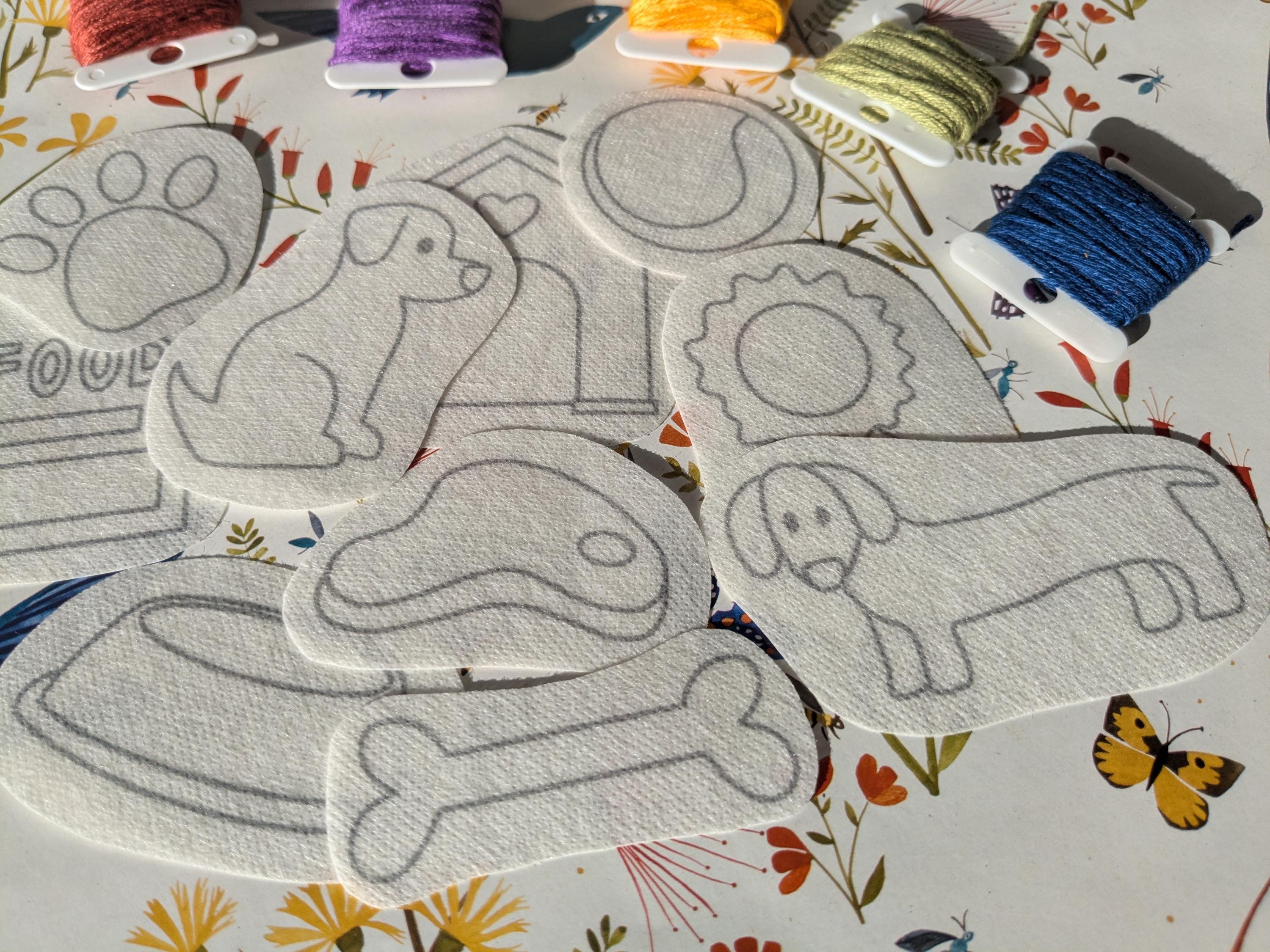 Dog Best Friend Embroidery Stickers