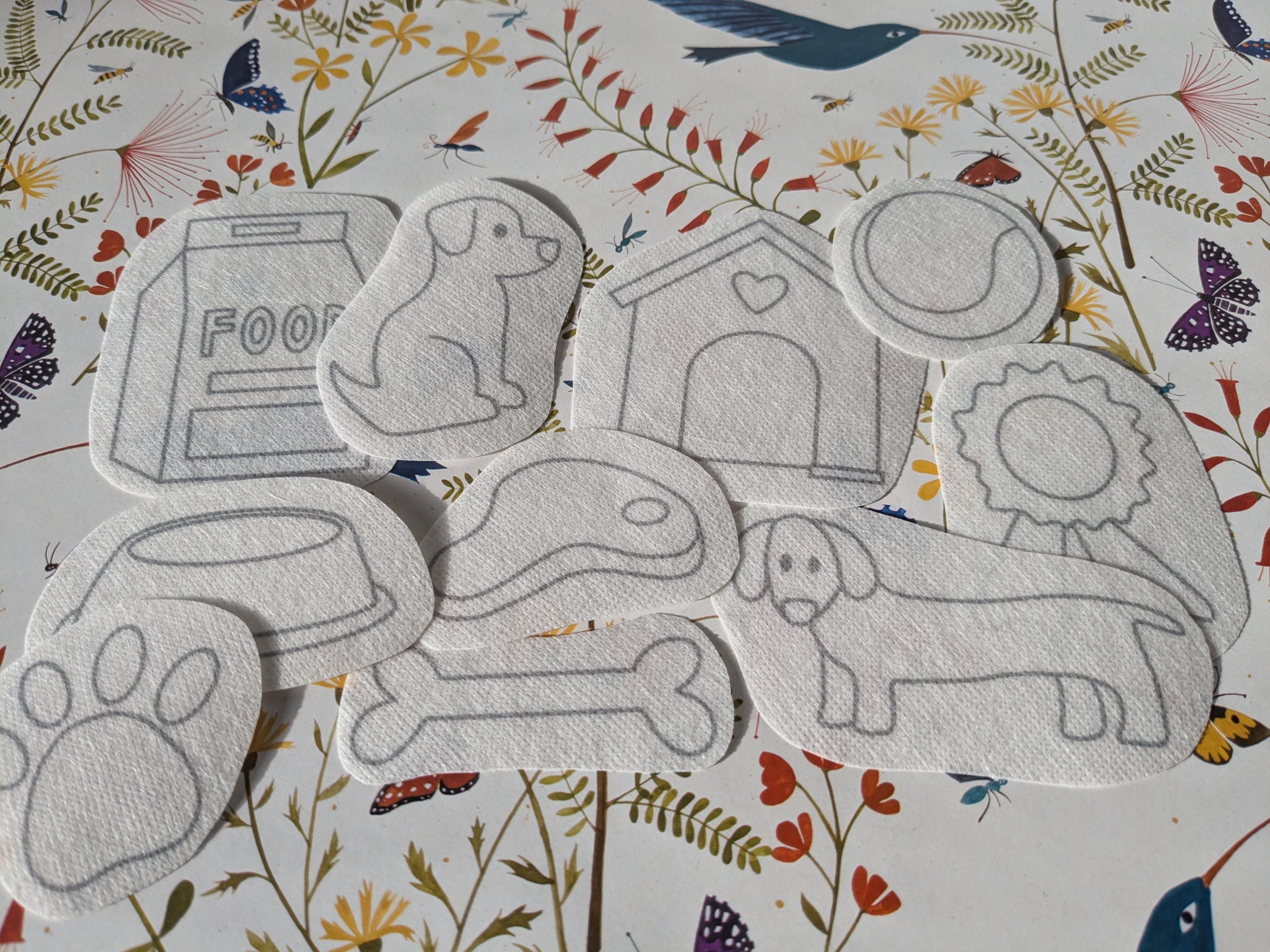 Dog Best Friend Embroidery Stickers