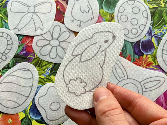 Easter bundle STICK & STITCH Embroidery Patches - 11 water soluble stickers - washaway stabiliser