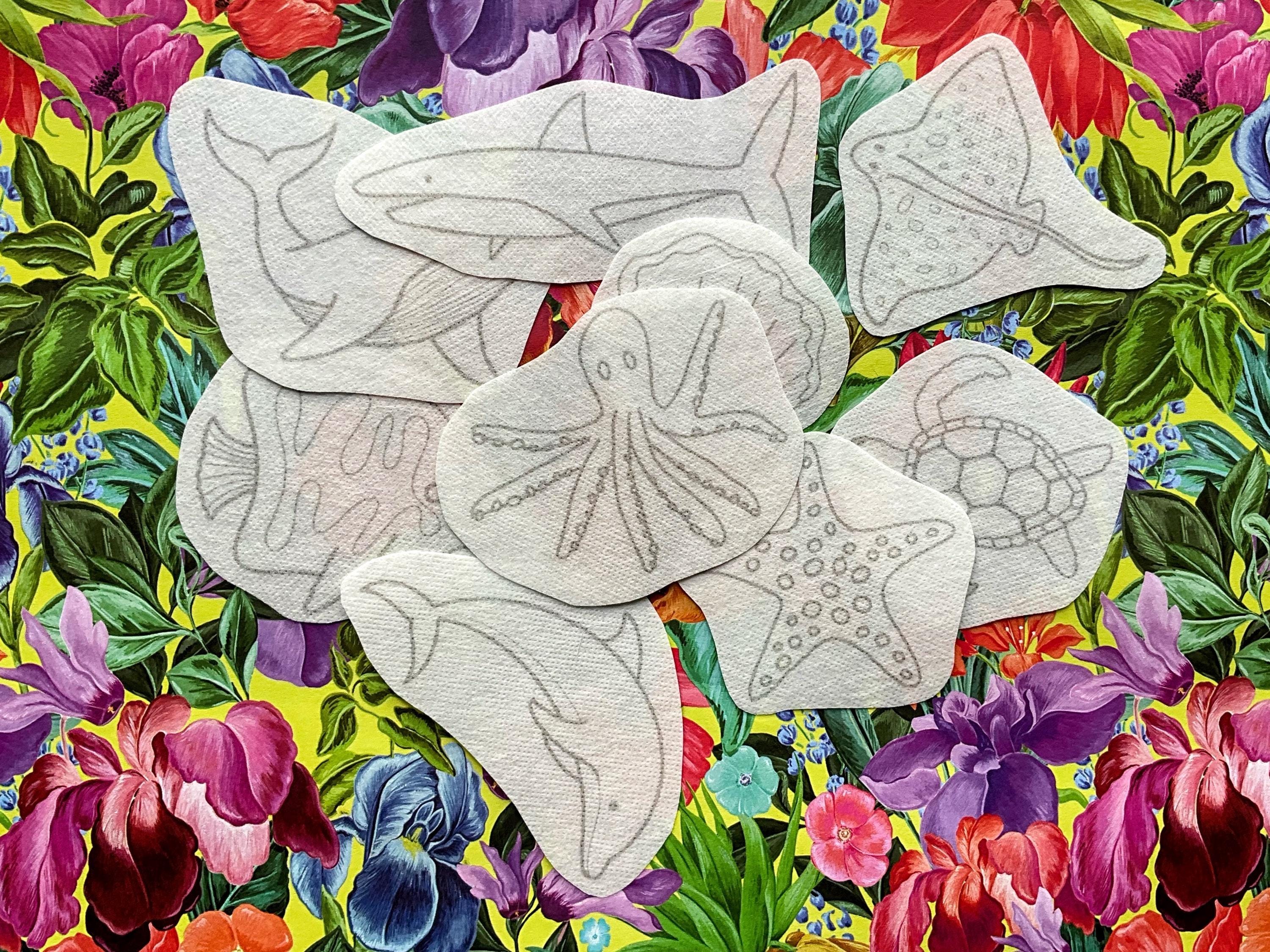 Sea Creatures Embroidery Stickers