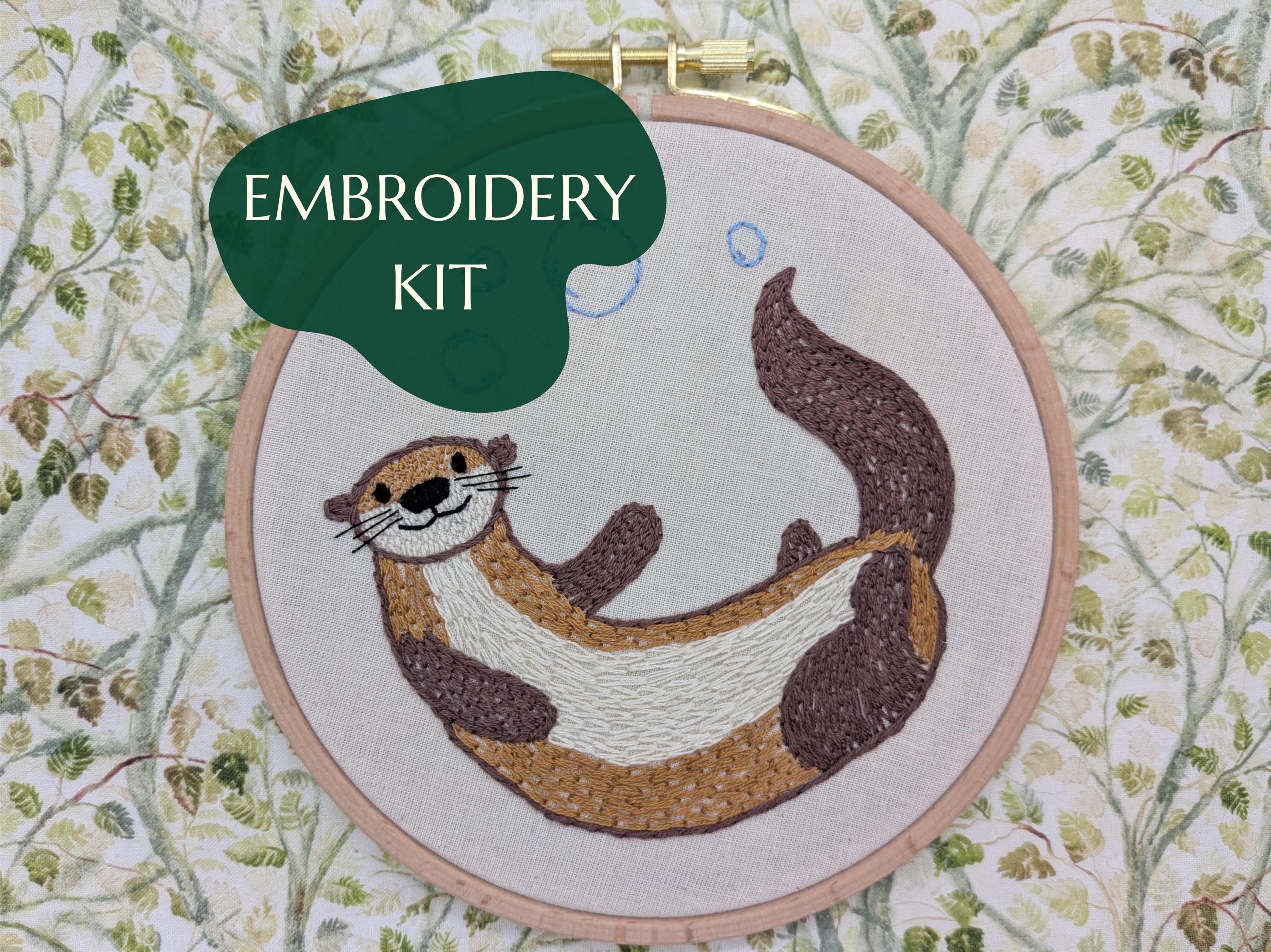 River Sea Otter Embroidery Kit