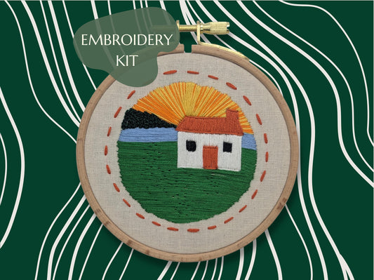 Highland Bothy - HAND EMBROIDERY KIT - Scottish Landscapes Collection
