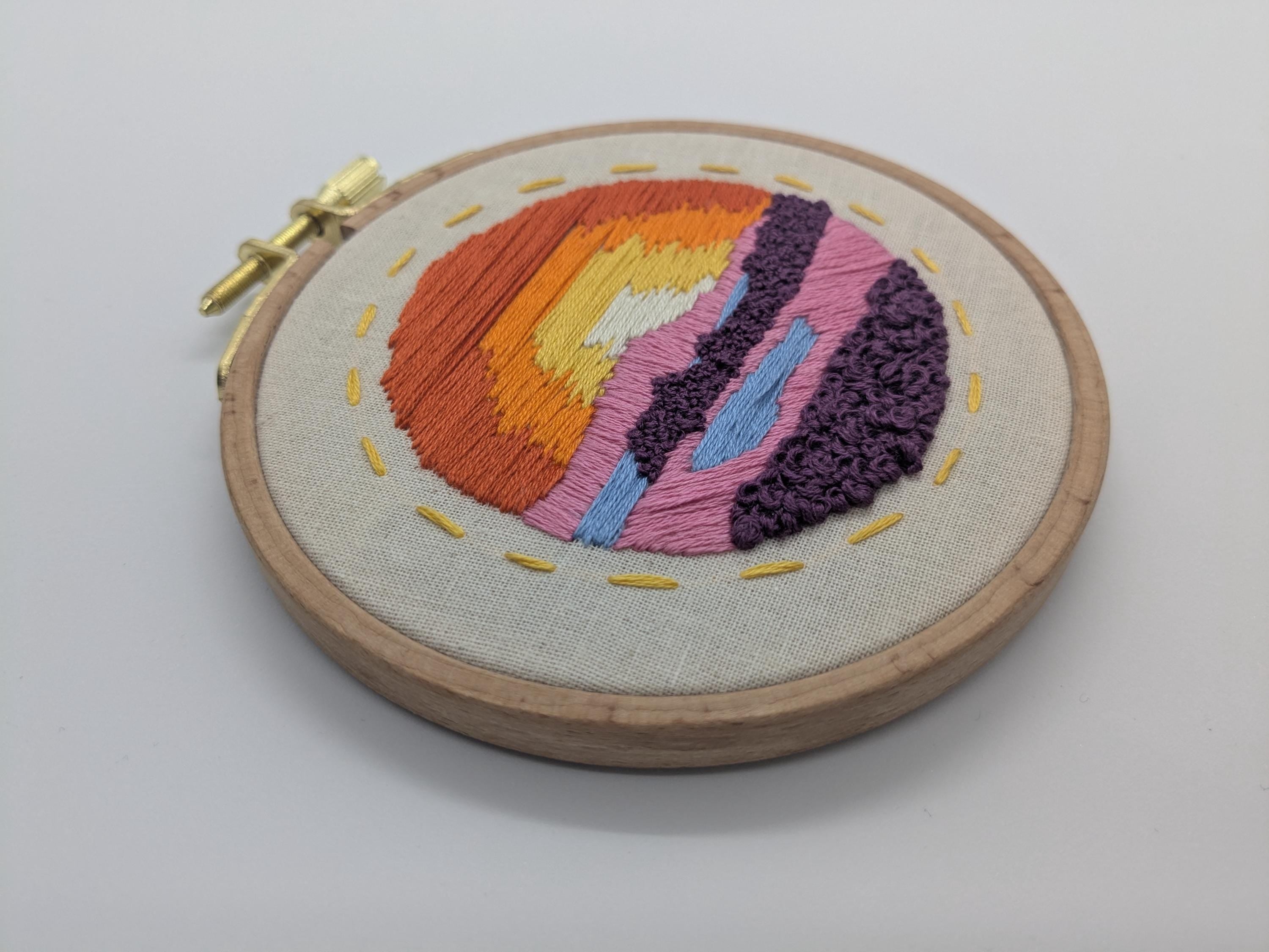 Flower Fields Sunrise Embroidery Kit