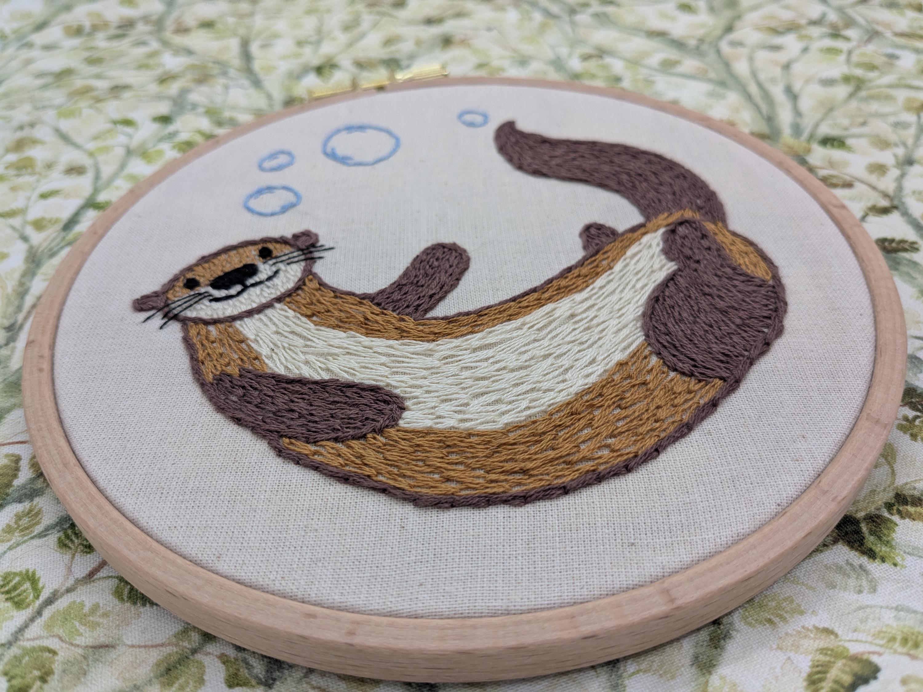 River Sea Otter Embroidery Kit