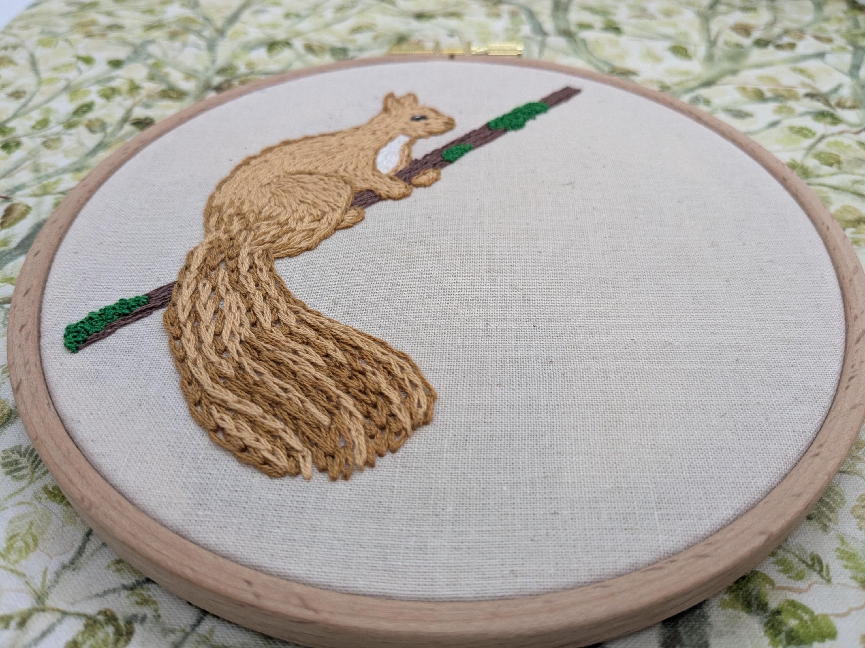 Red Squirrel Embroidery Kit