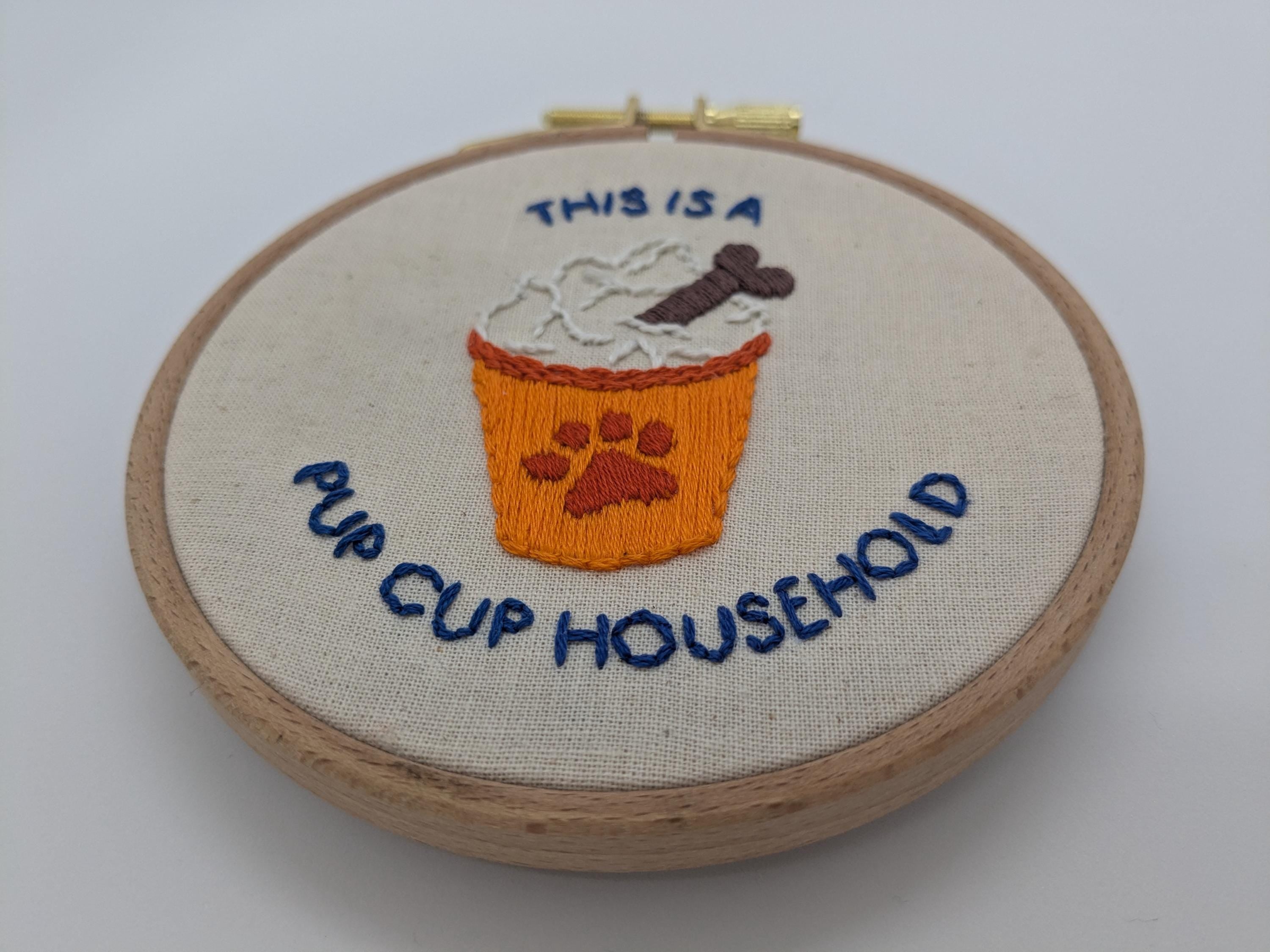 Pup Cup Puppuccino Embroidery Kit