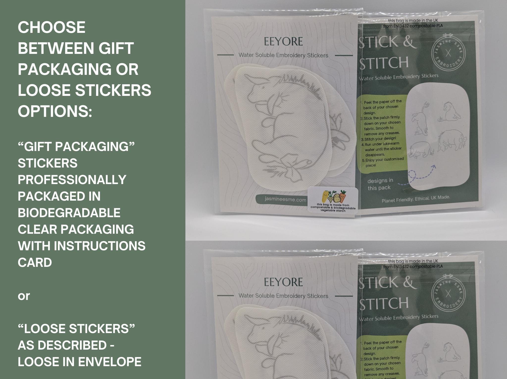 Eeyore’s Tail Embroidery Stickers